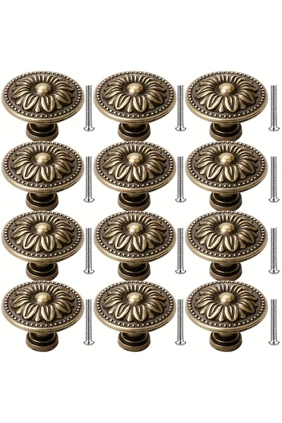 Choice1 12pcs 8/12 Vintage Cabinet Handles with Screws, Drawer Handles, Decor...