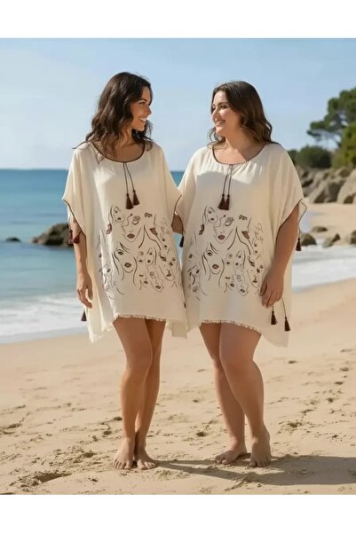 ELİTE NOVA SHOPPİNG Cotton Bohemian Patterned Muslin Cotton Pareo Beach Dress...