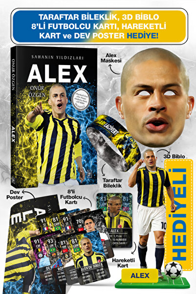 Parodi Yayınları Alex Futbolcu Kitab - Bileklik, Maske, 3D Biblo, Dev Poster,...