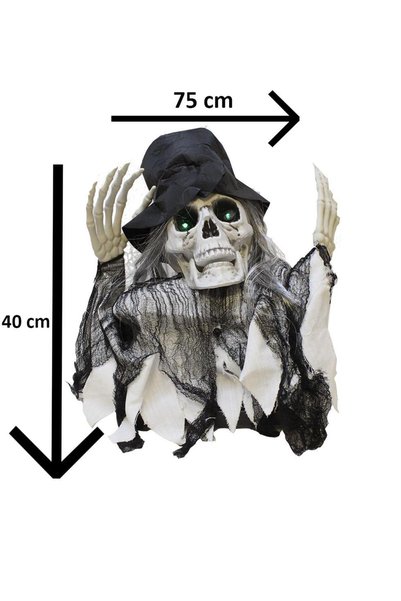 Parti Adresi Cadılar Bayramı Hayalet İskelet Hareketli Müzikli Halloween Masa Üstü Parti Dekoru