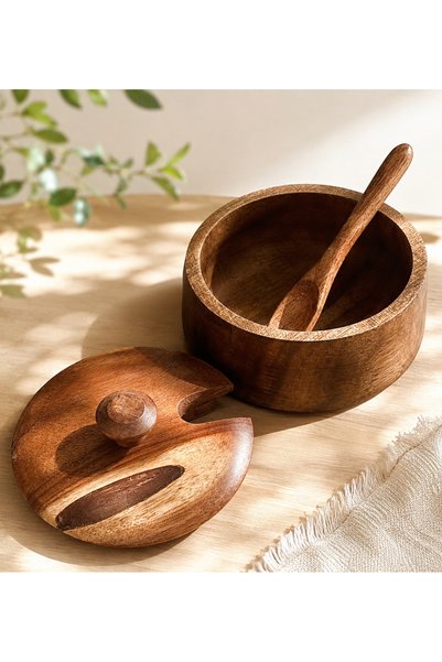 magical dreams Acacia Double Spoon Spice Rack Set, Wooden Spoon Spice Rack Set