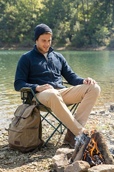 Buratti Slim Fit Zippered Pockets Mock Neck Cold-Proof Fleece Cardigan Men's ...