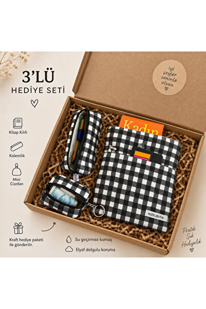 ikizelbutik 3-Piece Book & Tablet Case Pen Holder Mini Wallet Set |   Waterpr...