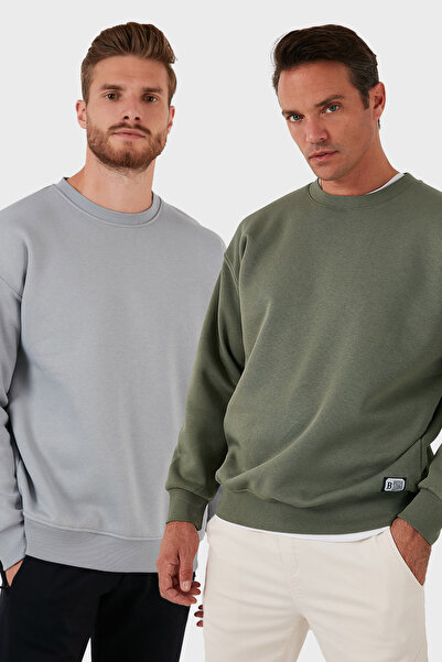 Buratti Regular Fit Crew Neck Ribbed 2-Pack Sweat Men's Sweat 5905255S2
