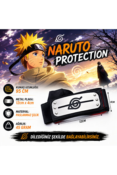 Generic Brand Aksh Naruto Uzumaki Konoha Bandana лента за глава с метална пло...