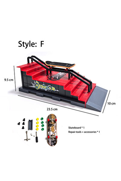 Choice4 Style-F DIY Finger Skateboard Skate Park Ramp Parts Professional Tech...