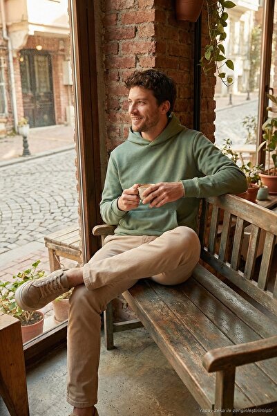 Buratti Regular Fit Hooded Kangaroo Pocket Fleece Lined Soft Sherpa Sweat Men...