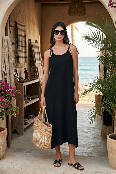 Lela Regular Fit Rope Strap Long Dress Women's Dress 5865732