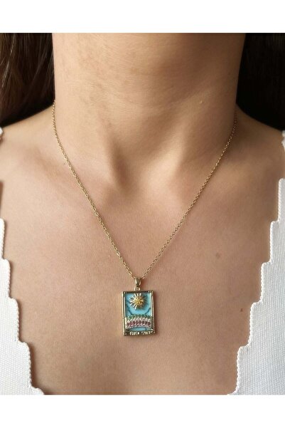nunu takı The Sun Tarot Necklace