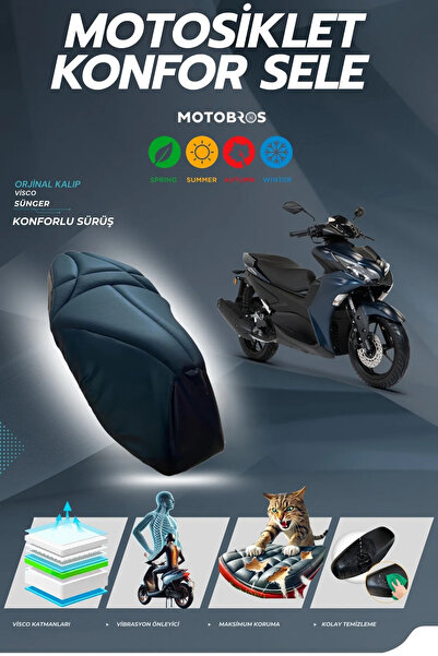 Motobros Rks Aroma 125 Compatible Comfort Seljuk Waterproof White Sword with ...