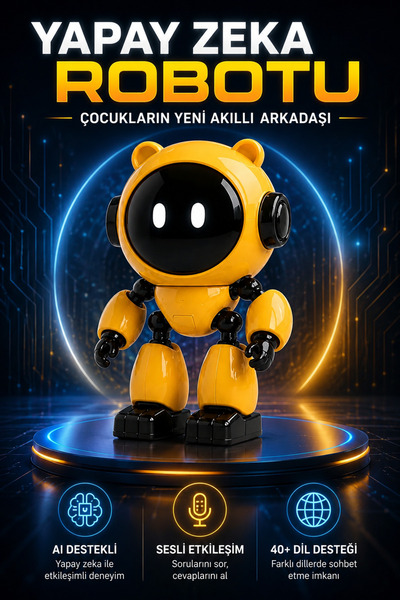 ROBEVE Yapay Zeka Robotu – Akıllı Eğitici İnteraktif Çocuk Robotu, 40+ Dil De...