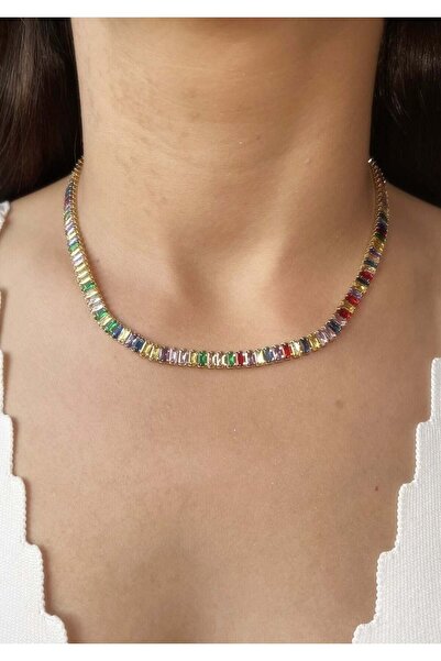 nunu takı Colorful Stone Necklace