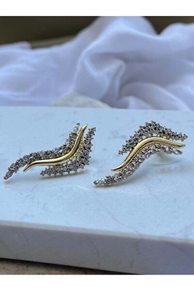 nunu takı Waterway and Stone Patterned Earrings