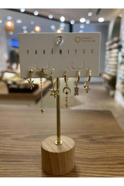 nunu takı Yakemiyou Stars Six-Piece Earrings