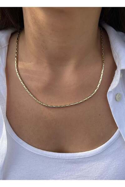 nunu takı Gold Color Interlocking Necklace