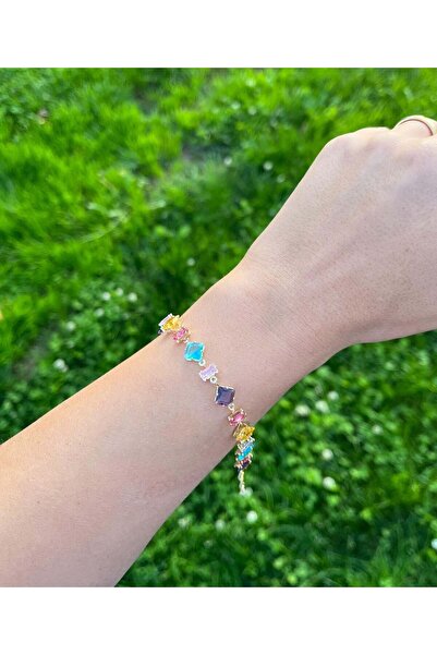 nunu takı Zircon Colored Stone Gema Bracelet
