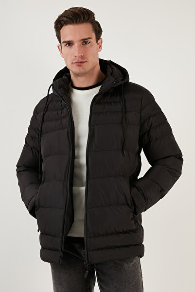 Buratti Water Repellent Slim Fit Cold and Wind Resistant Hooded Puffer Coat M...