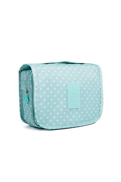 Choice5 Green dots Polyester Hook Cosmetic Bag Women Makeup Bag High Capacity...