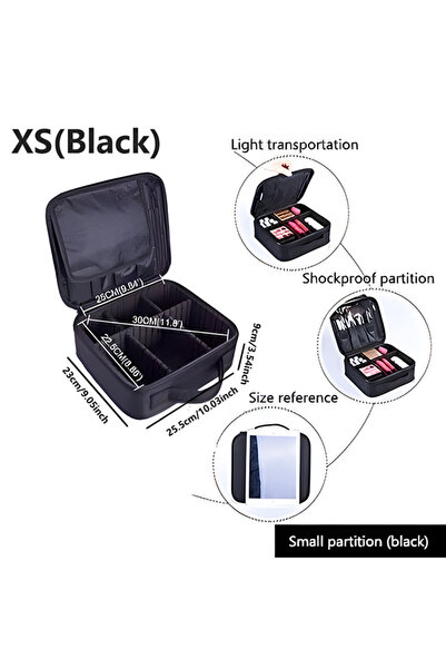 Choice XS black Large Capacity Cosmetic Case Waterproof Manicure Makeup Toolb...
