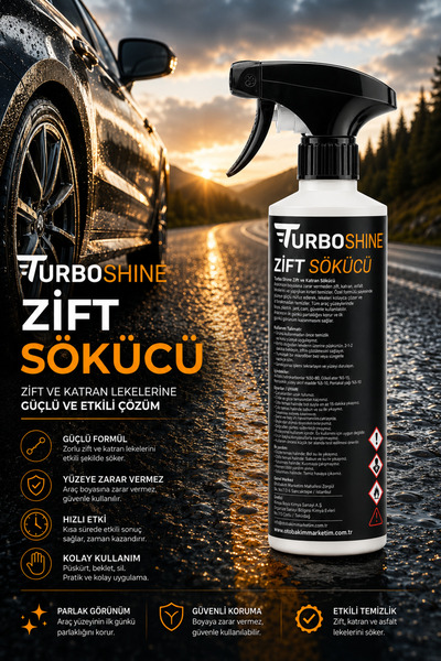 TURBO SHİNE ZİFT SÖKÜCÜ 500 ML