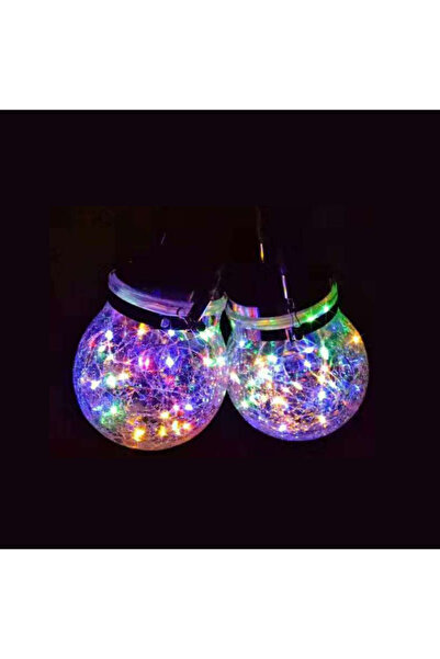Choice1 0-5W 30led String Colors Solar Cracked Glass Jar Lamp IP65 Waterproof...