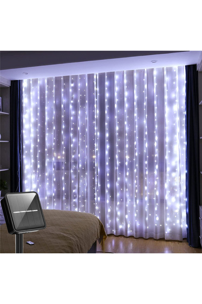 Choice 3MX2M 200LEDS WHITE Solar Curtain Light LED Outdoor Waterproof 300leds...