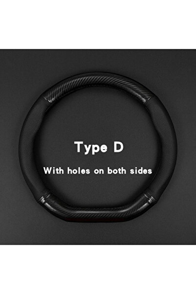 Choice1 1 Universal Car Steering Wheel Cover Carbon Fiber Leather Three-dimen...