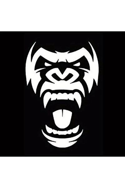 Choice 14x20cm white Gorilla Angry Face Car Sticker, Cool Creative Sticker Fo...