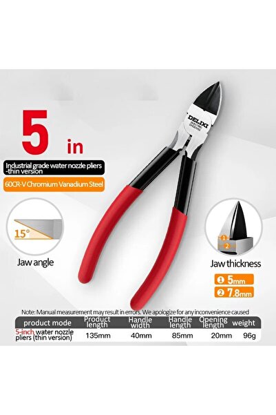 DELIXI ELECTRIC DHGDV5S Nozzle Pliers Electronic Pliers Industrial Scissors D...