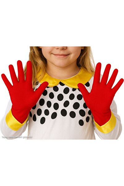 AXE SPORTSWEAR Children's Red & Band & Pantomime & Performance & Ceremony Gloves