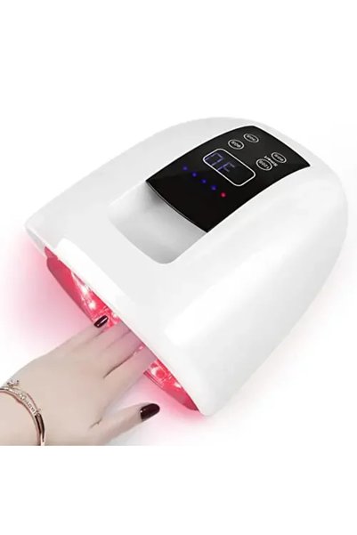 Choice4 EU White 90W Rechargeable Nail Lamp with Mirror Bottom Cordless LED L...