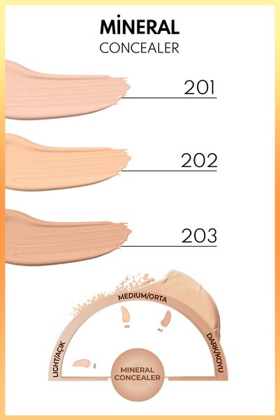 NOTE Mineral Concealer Spf 15 Intensive Concealer Metal Head under Eye Concealer - 202 Medium Open