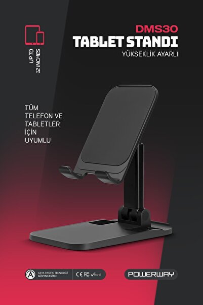 POWERWAY Dms30 Tablet Ve Telefon Tutucu Masaüstü Katlanabilir Telefon Standı ...