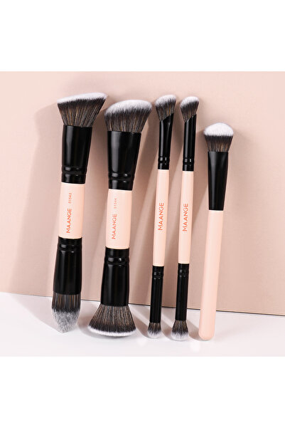 Choice Black Pink MAANGE 5pcs Makeup Brush Set Foundation Blush Concealer Eye...
