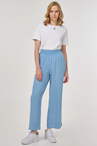 Kayra Wide Leg Lyocell Trousers Ice Blue