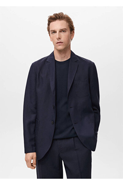 MANGO Man Slim fit keten blazer ceket