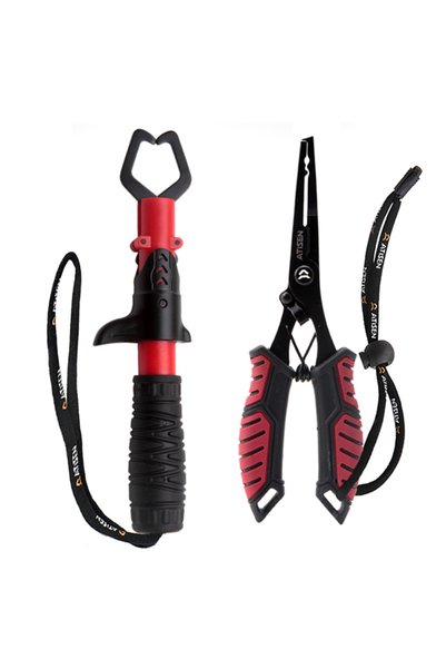 Choice Red Stainless Steel Fishing Gripper Professional Fishing Lip Grabber T...