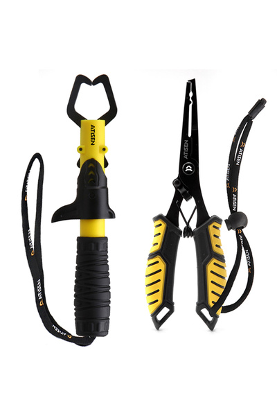 Choice YELLOW Stainless Steel Fishing Gripper Professional Fishing Lip Grabbe...