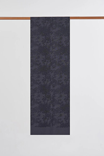Kayra Abstract Pattern Floş Shawl Black