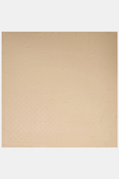 Kayra Logo Patterned Scarf Beige