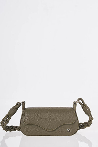 Kayra Clamshell Baguette Bag Khaki