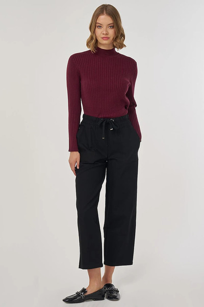 Kayra Torba Cepli Relaxed Fit Trousers Black