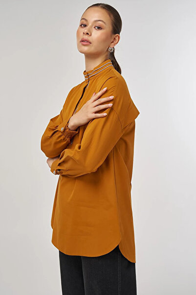KYR 100% Cotton Beaded Tunic Pumpkin