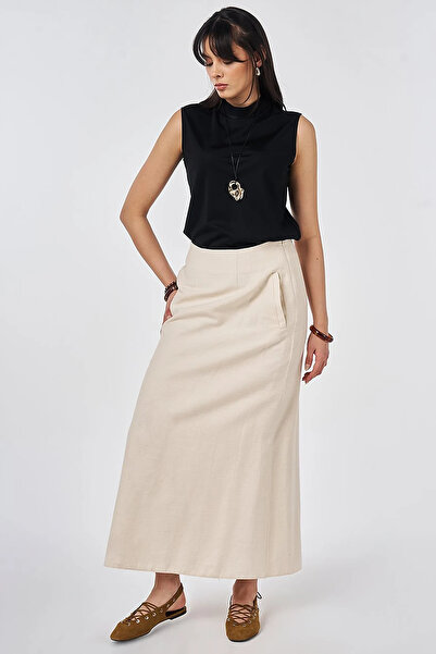 KYR Pensli Gabardine Skirt Cream