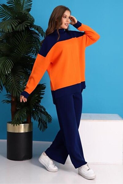 Irmak Kerekli 1309 Model Oversize Knitwear Tracksuit Set - Bottom and Top Set