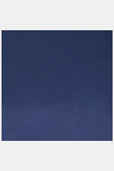 Kayra Silvery Plain Scarf Navy Blue
