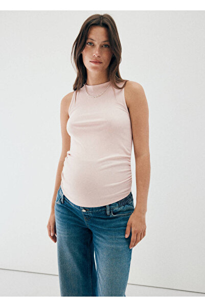 MANGO Woman Büzgü detaylı bluz