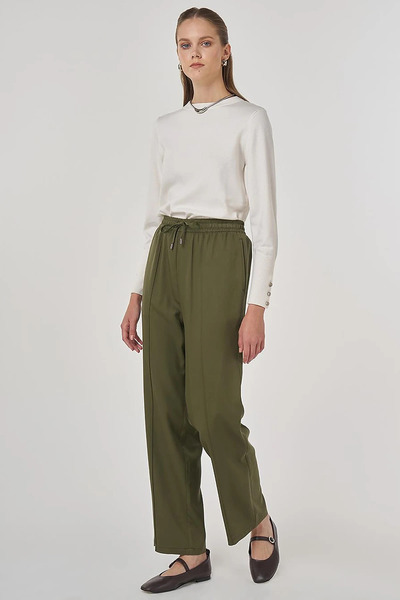 Kayra Çima Stitched Pants Khaki