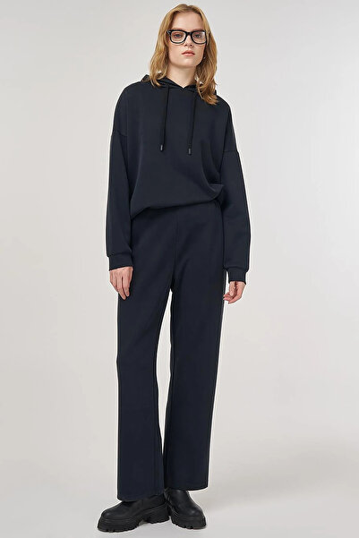 Kayra Hooded Detailed Double Set Black