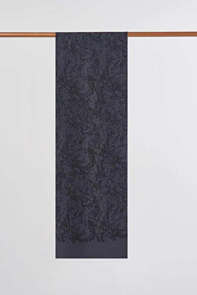 Kayra Brush Pattern Floş Shawl Black